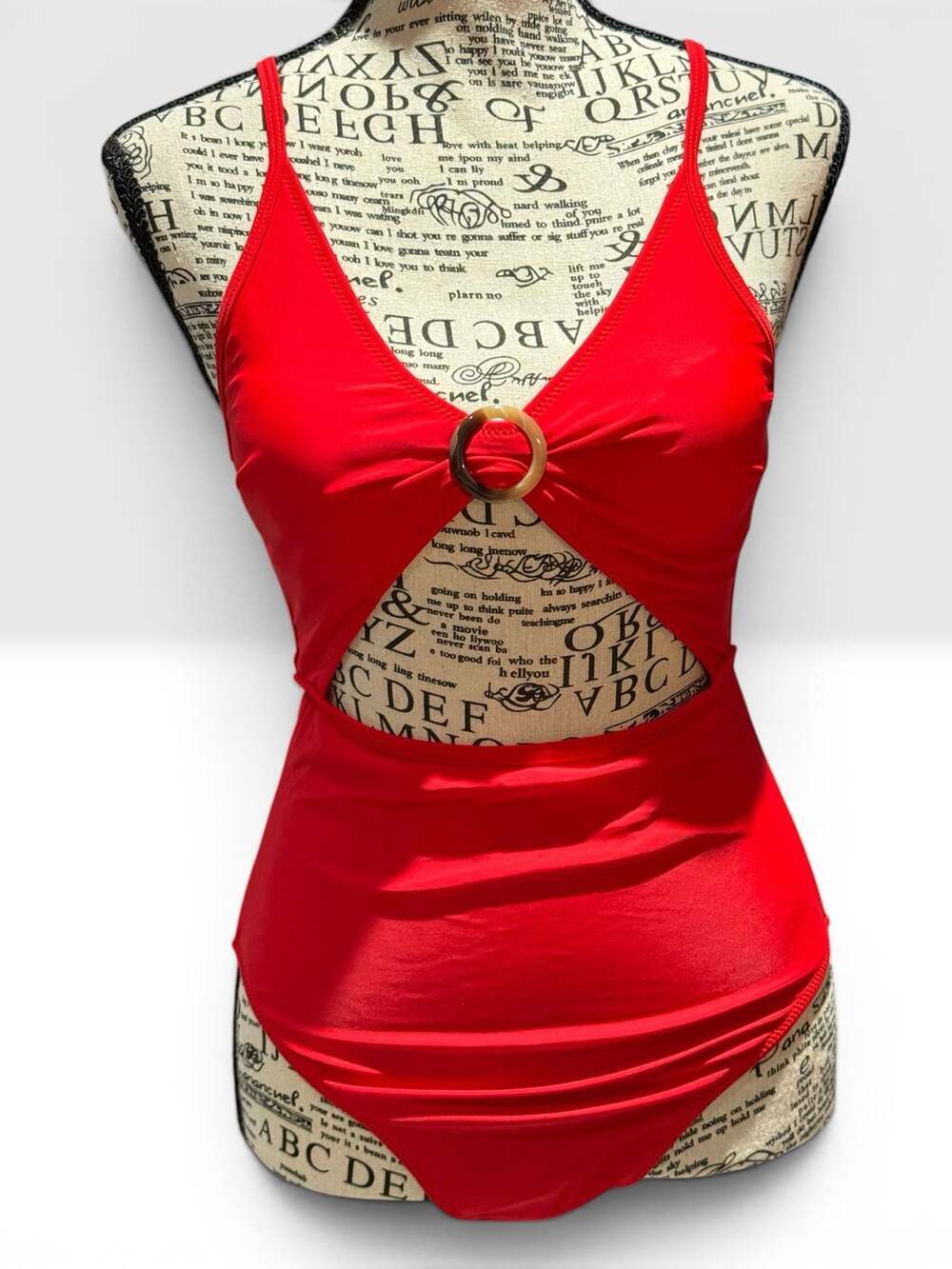 NWT Cupshe Red Cutout One Piece Swimsuit – Size Small